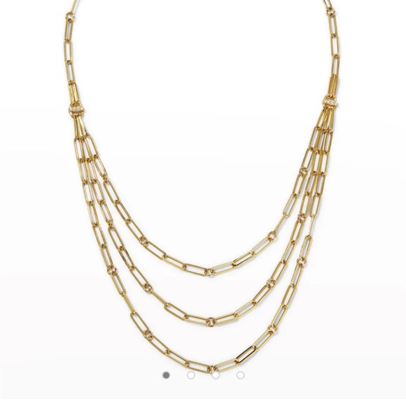 Roberto Coin Jewelry - Roberto coin 18k triple layer paper clip necklace